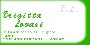 brigitta lovasi business card